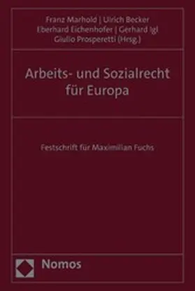 Marhold / Becker / Eichenhofer |  Arbeits- und Sozialrecht für Europa | eBook | Sack Fachmedien