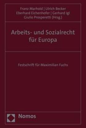Marhold / Becker / Eichenhofer | Arbeits- und Sozialrecht für Europa | E-Book | sack.de