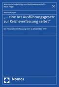 Rasper |  "… eine Art Ausführungsgesetz zur Reichsverfassung selbst" | eBook | Sack Fachmedien