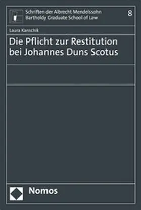 Kanschik |  Die Pflicht zur Restitution bei Johannes Duns Scotus | eBook | Sack Fachmedien