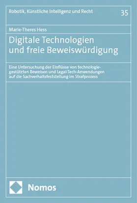 Hess | Digitale Technologien und freie Beweiswürdigung | E-Book | sack.de