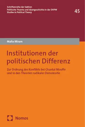 Miram | Institutionen der politischen Differenz | E-Book | www.sack.de