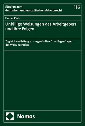 Klein |  Unbillige Weisungen des Arbeitgebers und ihre Folgen | eBook | Sack Fachmedien