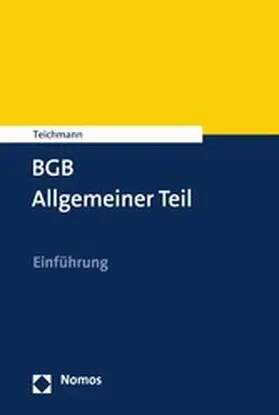 Teichmann | BGB Allgemeiner Teil | E-Book | www.sack.de