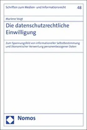 Voigt | Die datenschutzrechtliche Einwilligung | E-Book | www.sack.de