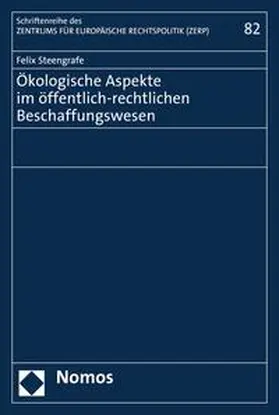 Steengrafe |  Ökologische Aspekte im öffentlich-rechtlichen Beschaffungswesen | eBook | Sack Fachmedien