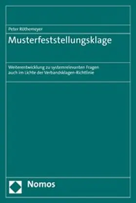 Röthemeyer |  Musterfeststellungsklage | eBook | Sack Fachmedien