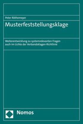 Röthemeyer | Musterfeststellungsklage | E-Book | sack.de