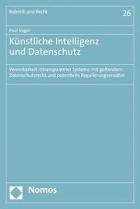 Vogel |  Künstliche Intelligenz und Datenschutz | eBook | Sack Fachmedien