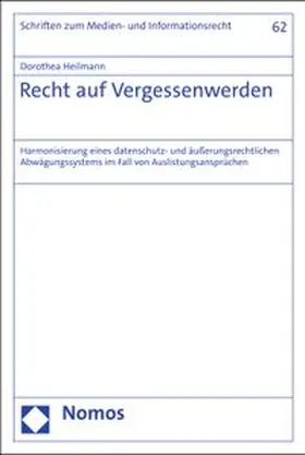 Heilmann |  Recht auf Vergessenwerden | eBook | Sack Fachmedien