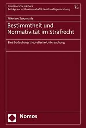 Tsoumanis | Bestimmtheit und Normativität im Strafrecht | E-Book | sack.de