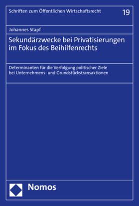 Stapf |  Sekundärzwecke bei Privatisierungen im Fokus des Beihilfenrechts | eBook | Sack Fachmedien