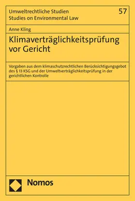 Kling |  Klimaverträglichkeitsprüfung vor Gericht | eBook | Sack Fachmedien