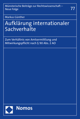 Günther |  Aufklärung internationaler Sachverhalte | eBook | Sack Fachmedien
