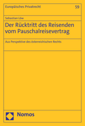Löw | Der Rücktritt des Reisenden vom Pauschalreisevertrag | E-Book | sack.de