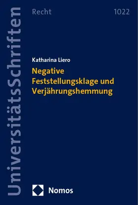 Liero |  Negative Feststellungsklage und Verjährungshemmung | eBook | Sack Fachmedien