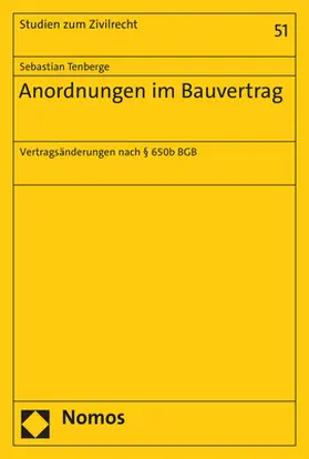 Tenberge |  Anordnungen im Bauvertrag | eBook | Sack Fachmedien