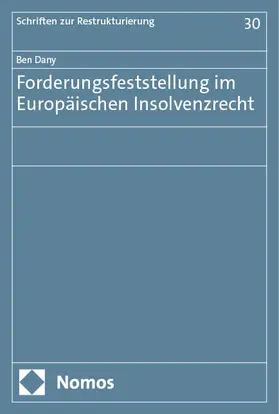 Dany | Forderungsfeststellung im Europäischen Insolvenzrecht | E-Book | sack.de