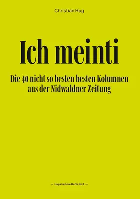 Hug |  Ich meinti III | eBook | Sack Fachmedien