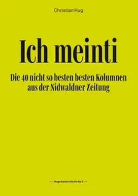 Hug |  Ich meinti III | Buch |  Sack Fachmedien