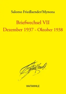 Friedlaender / Geerken / Thiel |  Briefwechsel VII | Buch |  Sack Fachmedien