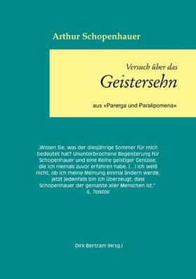 Bertram / Schopenhauer | Über das Geistersehen | E-Book | sack.de