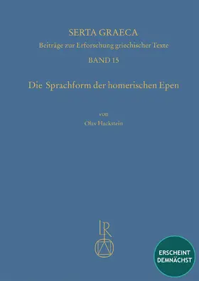 Hackstein |  Die Sprachform der homerischen Epen | Buch |  Sack Fachmedien