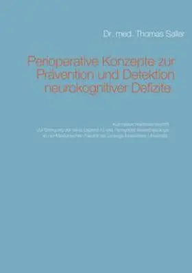 Saller |  Perioperative Konzepte zur Prävention und Detektion von neurokognitiven Defiziten | Buch |  Sack Fachmedien