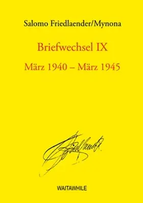 Friedlaender / Geerken / Thiel |  Briefwechsel IX | Buch |  Sack Fachmedien