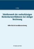 Jäger |  Tabellenwerk der nachschüssigen Rentenbarwertfaktoren bei stetiger Verzinsung | Buch |  Sack Fachmedien