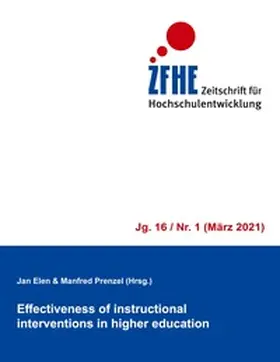 Elen / Prenzel |  Effectiveness of instructional interventions in higher education | Buch |  Sack Fachmedien