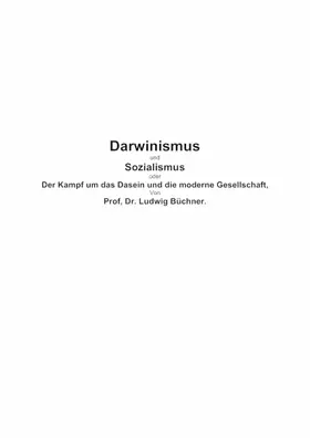 Büchner |  Darwinismus und Sozialismus | eBook | Sack Fachmedien
