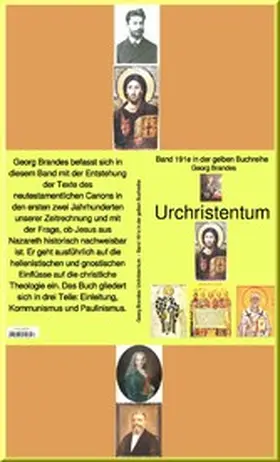 Brandes |  Georg Brandes: Urchristentum  -  Band 191-2 in der gelben Buchreihe - bei Jürgen Ruszkowski | eBook | Sack Fachmedien