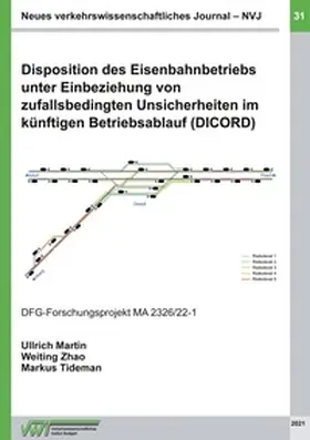 Martin / Zhao / Tideman |  Disposition des Eisenbahnbetriebs unter Einbeziehung von zufallsbedingten Unsicherheiten im künftigen Betriebsablauf (DICORD) | Buch |  Sack Fachmedien