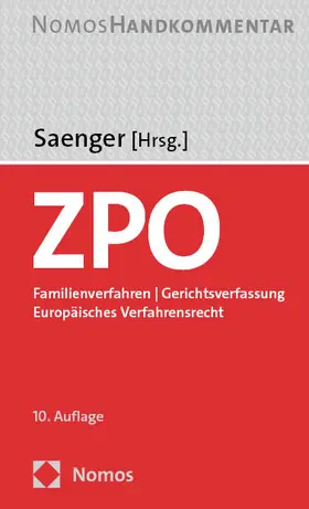 Saenger |  ZPO: Zivilprozessordnung | Buch |  Sack Fachmedien