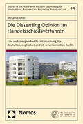 Escher |  Die Dissenting Opinion im Handelsschiedsverfahren | Buch |  Sack Fachmedien