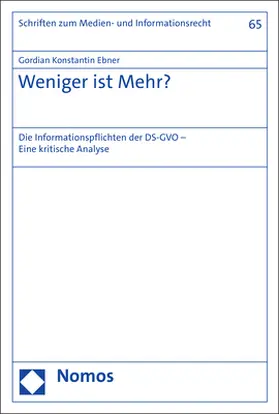 Ebner |  Weniger ist Mehr? | Buch |  Sack Fachmedien