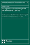 Ernst |  Ernst, S: Die allgemeine Informationspflicht des reformierte | Buch |  Sack Fachmedien