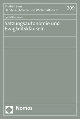 Brummer | Brummer, L: Satzungsautonomie und Ewigkeitsklauseln | Buch | 978-3-7560-0495-9 | sack.de
