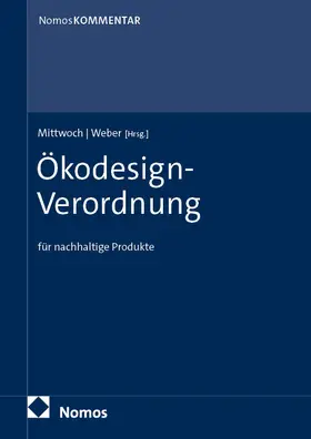 Mittwoch / Weber |  Ökodesign-Verordnung: Ökodesign-VO | Buch |  Sack Fachmedien