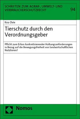 Ovie |  Tierschutz durch den Verordnungsgeber | Buch |  Sack Fachmedien