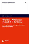 Hünermund |  Öffentliche Anhörungen im Deutschen Bundestag | Buch |  Sack Fachmedien