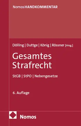 Dölling / Duttge / König |  Gesamtes Strafrecht | Buch |  Sack Fachmedien