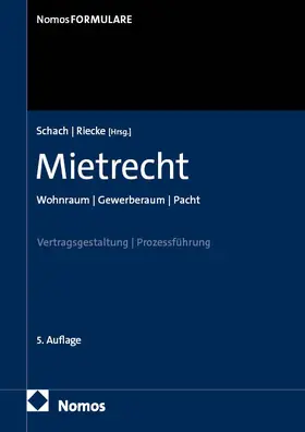 Schach / Riecke |  Mietrecht | Buch |  Sack Fachmedien