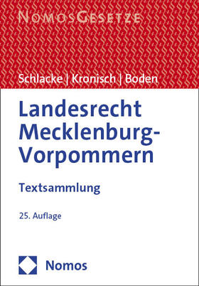 Schlacke / Kronisch / Boden |  Landesrecht Mecklenburg-Vorpommern | Buch |  Sack Fachmedien