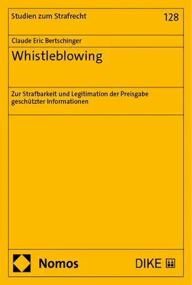 Bertschinger |  Whistleblowing | Buch |  Sack Fachmedien