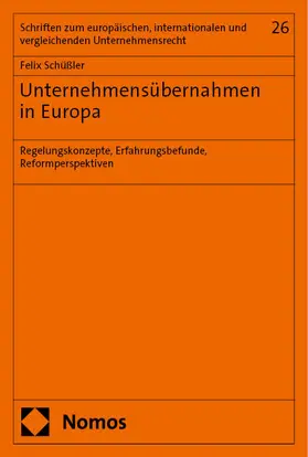Schüßler / Schüssler | Unternehmensübernahmen in Europa | Buch | 978-3-7560-1286-2 | sack.de