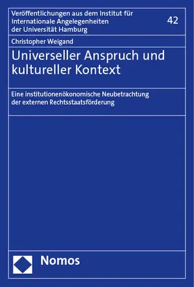 Weigand |  Universeller Anspruch und kultureller Kontext | Buch |  Sack Fachmedien