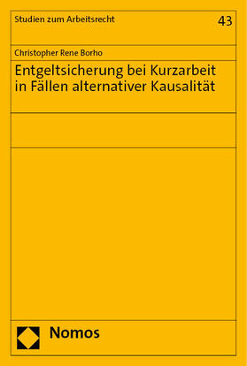 Borho | Entgeltsicherung bei Kurzarbeit in Fällen alternativer Kausalität | Buch | 978-3-7560-1334-0 | sack.de