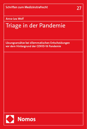 Wolf |  Triage in der Pandemie | Buch |  Sack Fachmedien